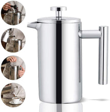 Load image into Gallery viewer, Stainless Steel French Press Coffee Maker
