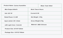 Load image into Gallery viewer, Cactus Humidifier