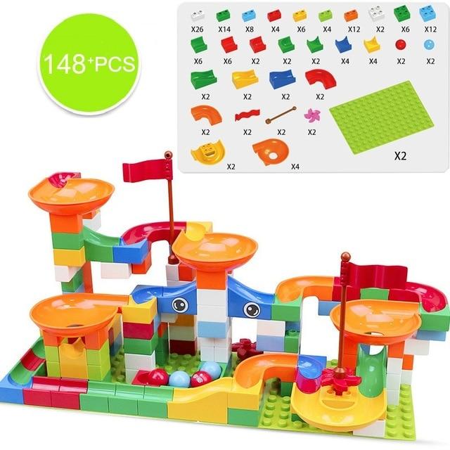 148pcs Marble Run Building Blocks
