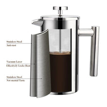 Load image into Gallery viewer, Stainless Steel French Press Coffee Maker
